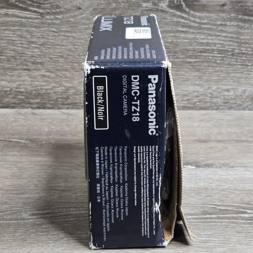 Panasonic Lumix DMC-TZ18 BLACK 14MP Digital LEICA LENS 16x Zoom Kit Box Charger